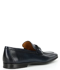 Magnanni Men's Salas Bit Buckle Leather Loafers