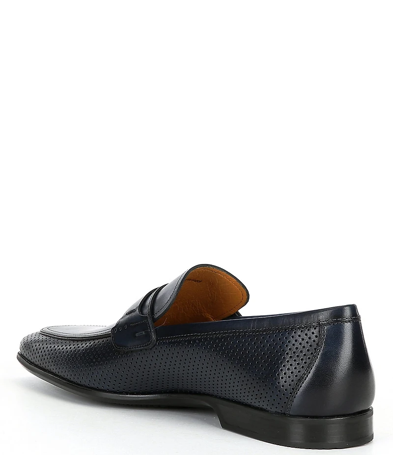 Magnanni Men's Salas Bit Buckle Leather Loafers