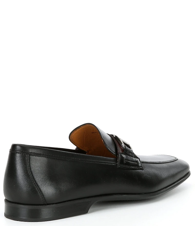 Magnanni Men's Soto Bit Buckle Leather Loafers