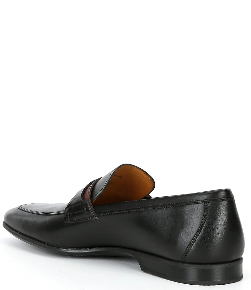 Magnanni Men's Soto Bit Buckle Leather Loafers