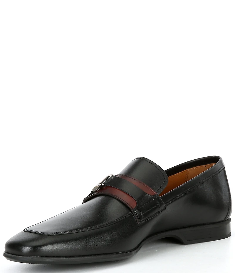 Magnanni Men's Soto Bit Buckle Leather Loafers