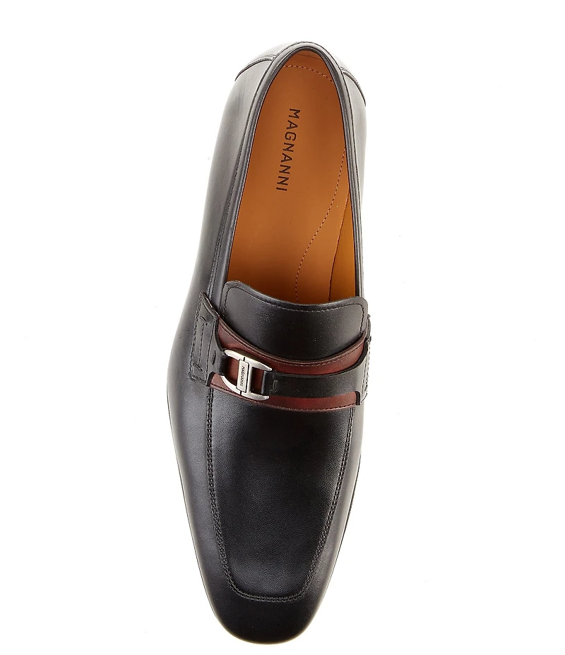 Magnanni Men's Soto Bit Buckle Leather Loafers