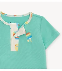 Magnetic Me Baby Boys Perfect Pickle Paddles Short Sleeve Henley & Printed Pull-On Pants 2-Piece Set