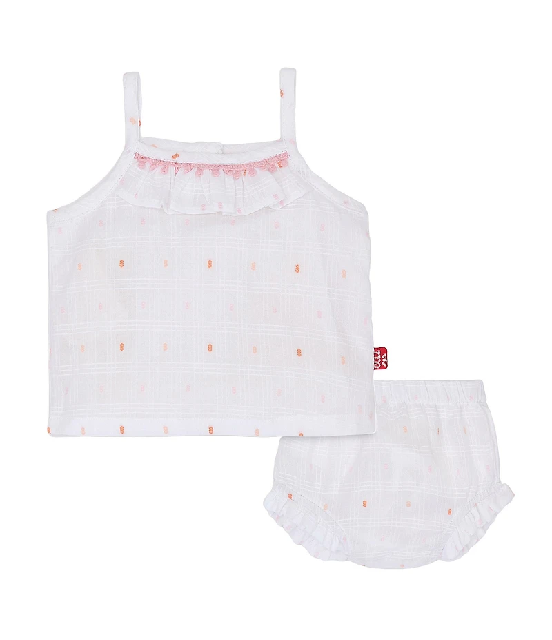 Magnetic Me Baby Girls Swiss Dot Tank & Bloomer Set