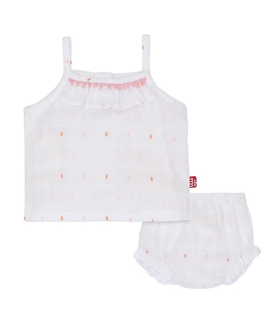 Magnetic Me Baby Girls Swiss Dot Tank & Bloomer Set