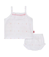 Magnetic Me Baby Girls Swiss Dot Tank & Bloomer Set