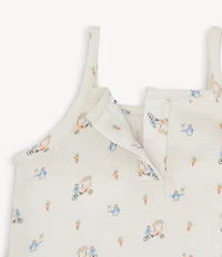 Magnetic Me® Baby Girls Penguin Printed Gauze Tank Top & Bloomer Set