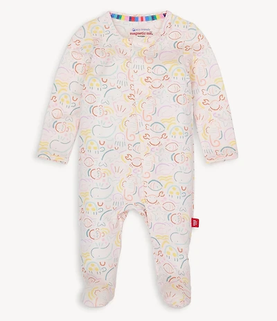 Magnetic Me Baby Girls Long-Sleeve Great So-Fish-Ticated Footed Coverall