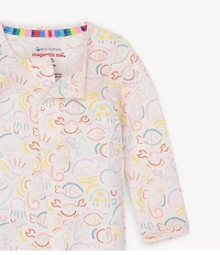 Magnetic Me Baby Girls Long-Sleeve Great So-Fish-Ticated Footed Coverall