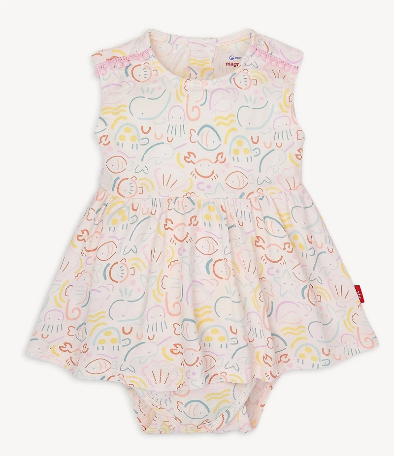 Magnetic Me Baby Girls So-Fish-Ticated Sleeveless Skirted Bodysuit Dress