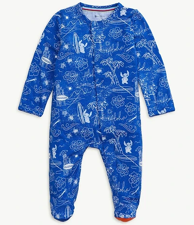 Magnetic Me x Disney Baby Boys Long Sleeve Lilo & Stitch Footie Coverall