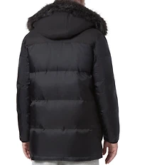 Marc New York Tripp Herringbone And Oxford Fabric Blocking Down Ski Coat