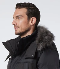 Marc New York Tripp Herringbone And Oxford Fabric Blocking Down Ski Coat