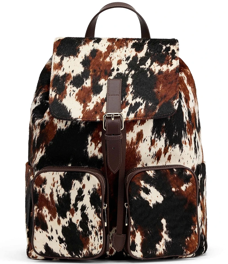 Marc Nolan Cow Print Pony Hair Soho Backpack