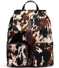 Marc Nolan Cow Print Pony Hair Soho Backpack