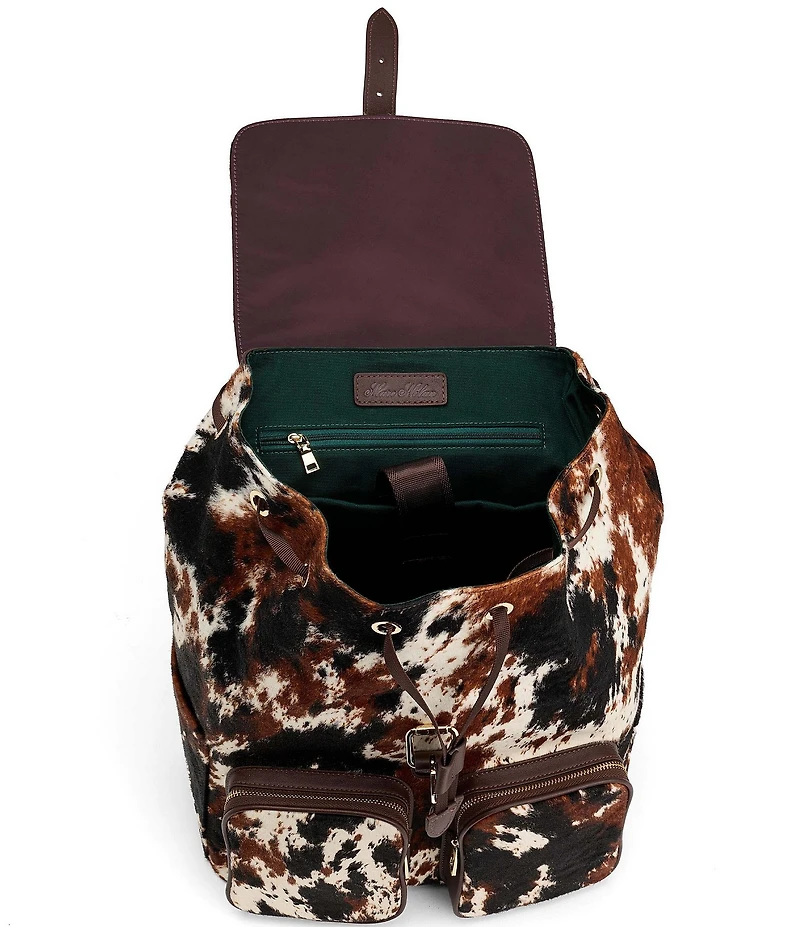 Marc Nolan Cow Print Pony Hair Soho Backpack