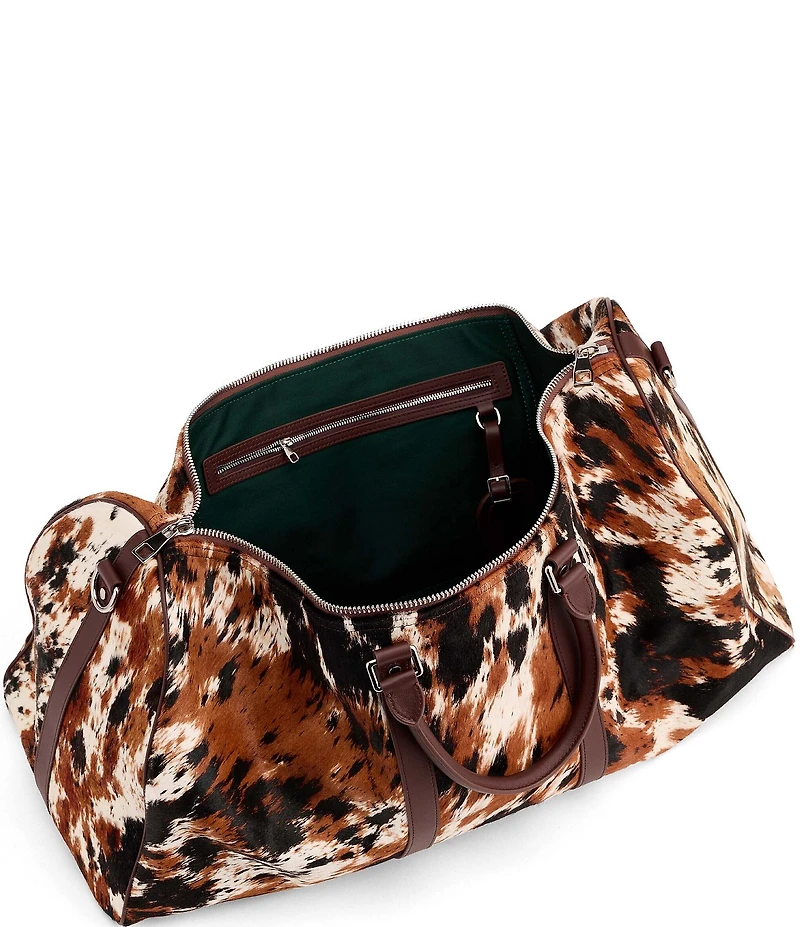 Marc Nolan Large Cow Print Weekender Duffel Bag