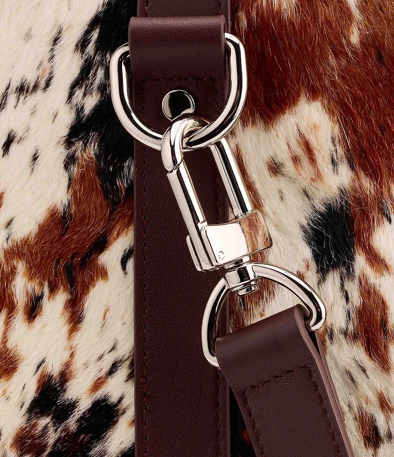 Marc Nolan Large Cow Print Weekender Duffel Bag