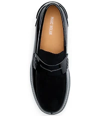Marc Nolan Men's Abe Patent Leather and Suede Penny Loafers