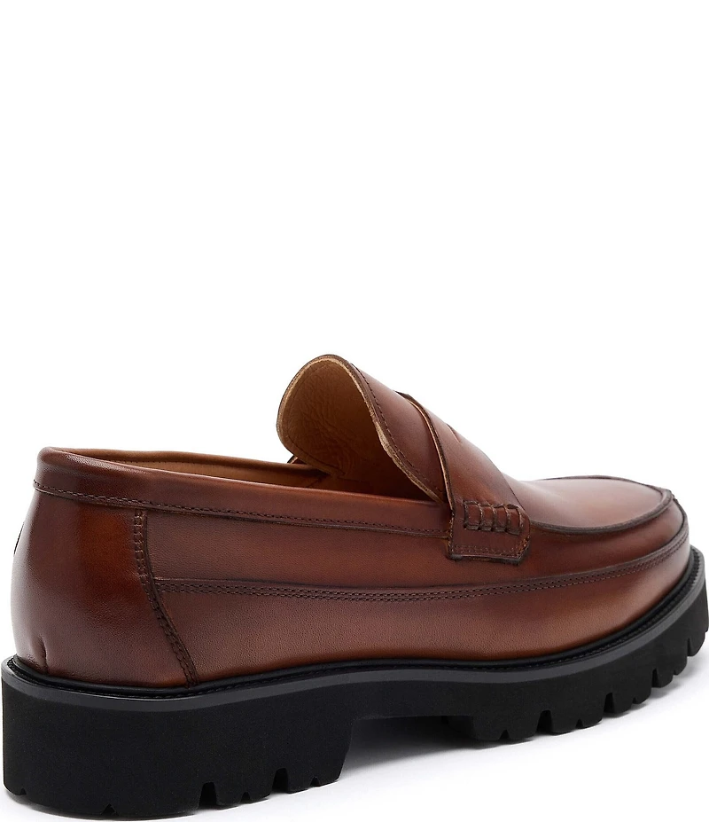 Marc Nolan Men's Adler Glazed Leather Penny Loafers