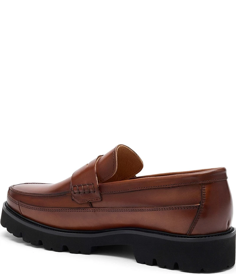Marc Nolan Men's Adler Glazed Leather Penny Loafers