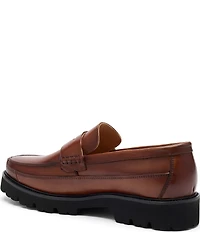 Marc Nolan Men's Adler Glazed Leather Penny Loafers