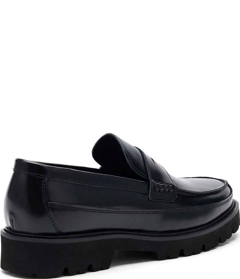 Marc Nolan Men's Adler Glazed Leather Penny Loafers