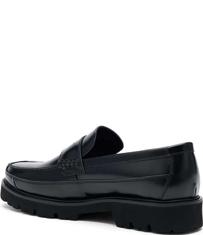 Marc Nolan Men's Adler Glazed Leather Penny Loafers