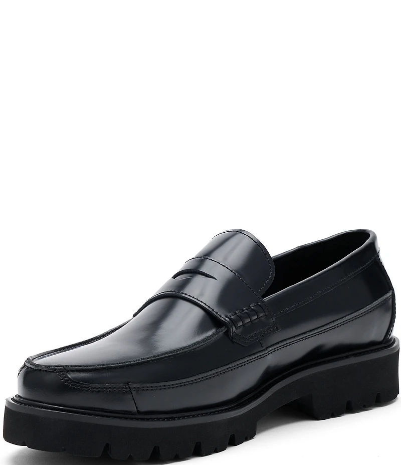 Marc Nolan Men's Adler Glazed Leather Penny Loafers