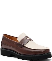 Marc Nolan Men's Adler Glazed Leather Penny Loafers