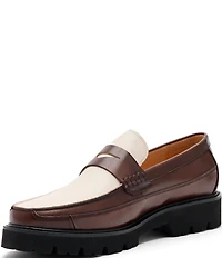 Marc Nolan Men's Adler Glazed Leather Penny Loafers