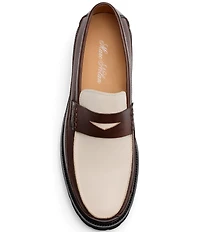 Marc Nolan Men's Adler Glazed Leather Penny Loafers