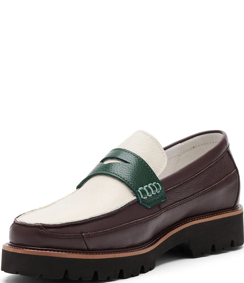 Marc Nolan Men's Adler Pebble Leather Penny Loafers