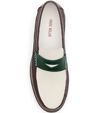 Marc Nolan Men's Adler Pebble Leather Penny Loafers