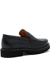 Marc Nolan Men's Adler Lizard Embossed Leather Lug Penny Loafers