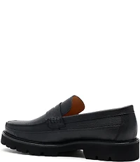 Marc Nolan Men's Adler Lizard Embossed Leather Lug Penny Loafers