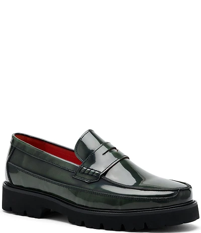 Marc Nolan Men's Adler Patent Leather Penny Loafers