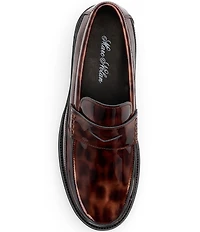 Marc Nolan Men's Adler Patent Tortoise Print Penny Loafers
