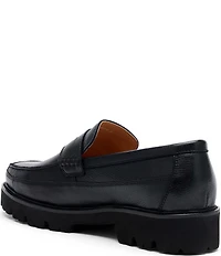Marc Nolan Men's Adler Pebble Leather Lug Penny Loafers