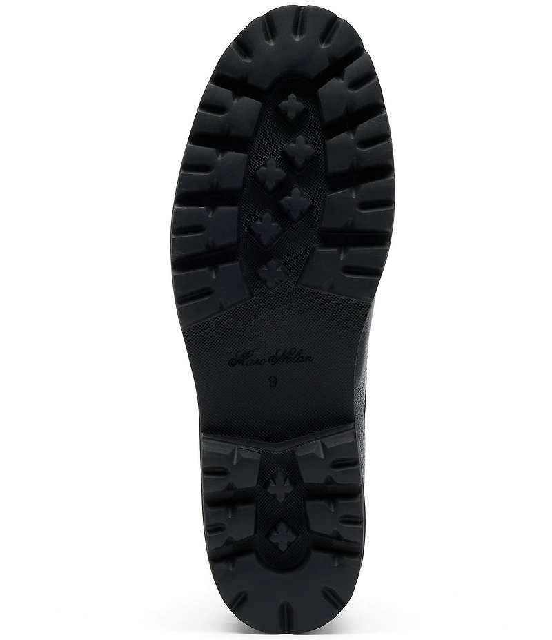 Marc Nolan Men's Adler Pebble Leather Lug Penny Loafers