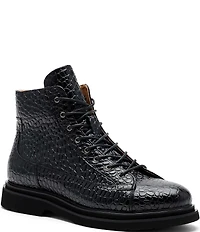 Marc Nolan Men's Aiden Croco Embossed Leather Boots