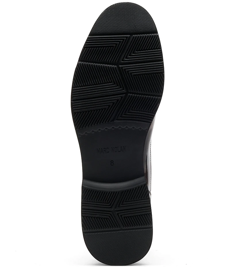 Marc Nolan Men's Aiden Patent Leather Tortoise Print Combat Boots