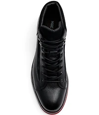 Marc Nolan Men's Aiden Pebble Leather and Suede Combat Boots