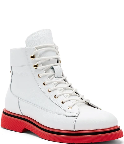Marc Nolan Men's Aiden Pebble Leather Combat Boots