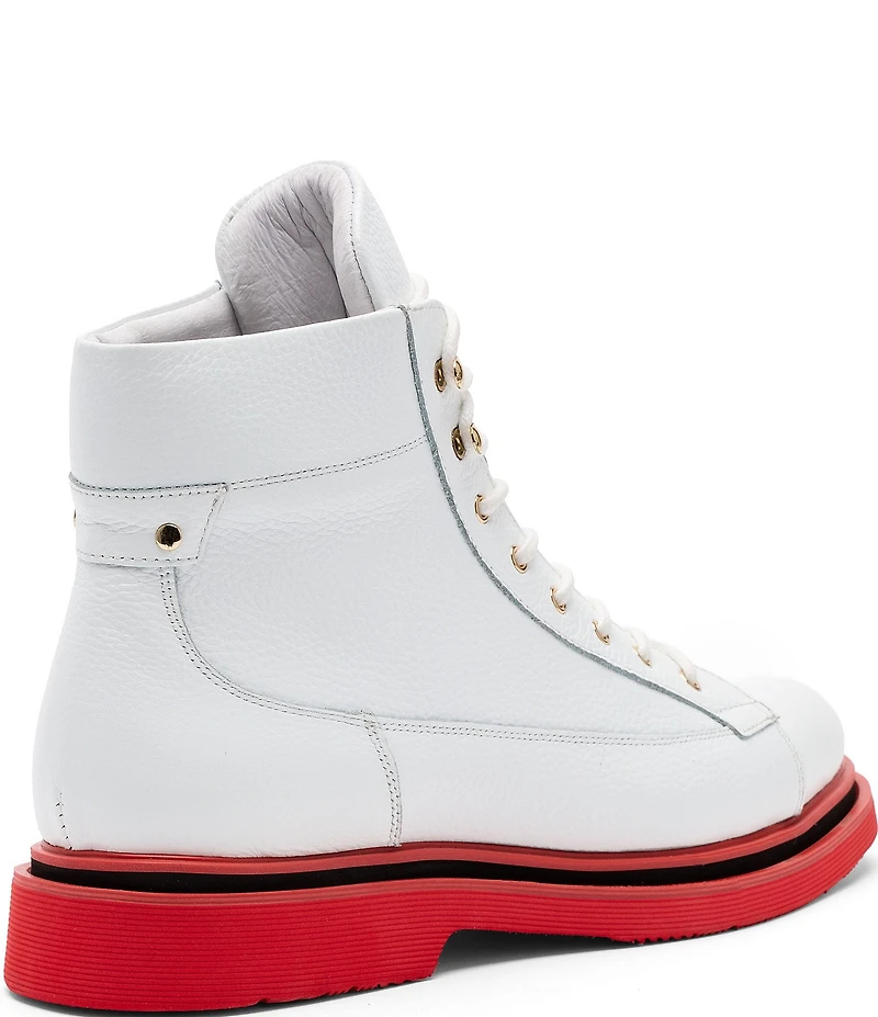 Marc Nolan Men's Aiden Pebble Leather Combat Boots