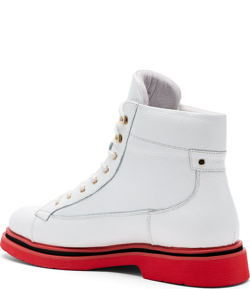 Marc Nolan Men's Aiden Pebble Leather Combat Boots