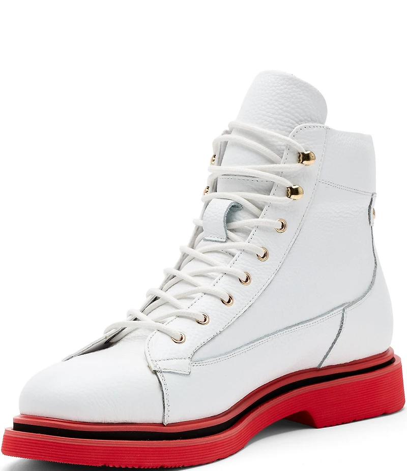 Marc Nolan Men's Aiden Pebble Leather Combat Boots