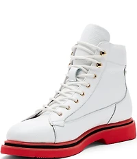 Marc Nolan Men's Aiden Pebble Leather Combat Boots
