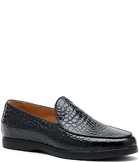 Marc Nolan Men's Alessandro Croco Embossed Leather Venetian Loafers