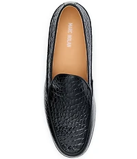 Marc Nolan Men's Alessandro Croco Embossed Leather Venetian Loafers